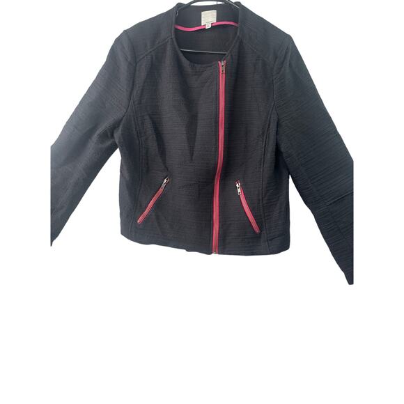 Halogen Black Blazer w/ Pink Zipper – Size XL - Picture 2 of 6